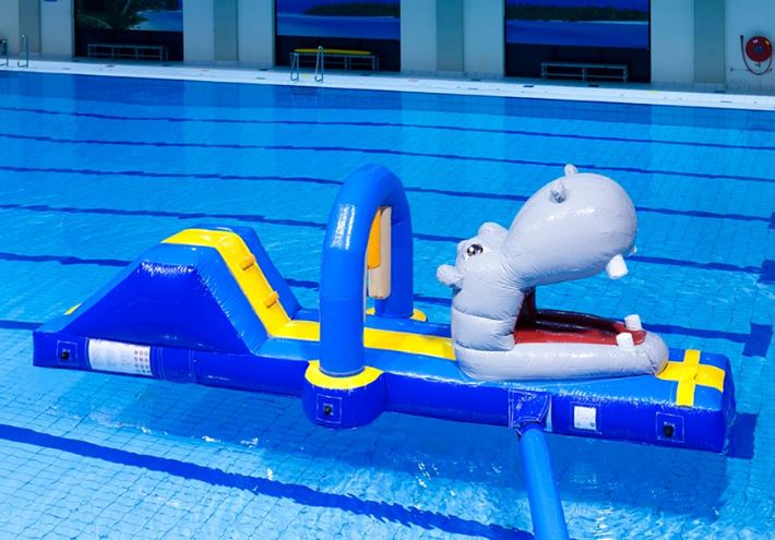 Nijlpaard run met slide waterstormbaan 7 meter 